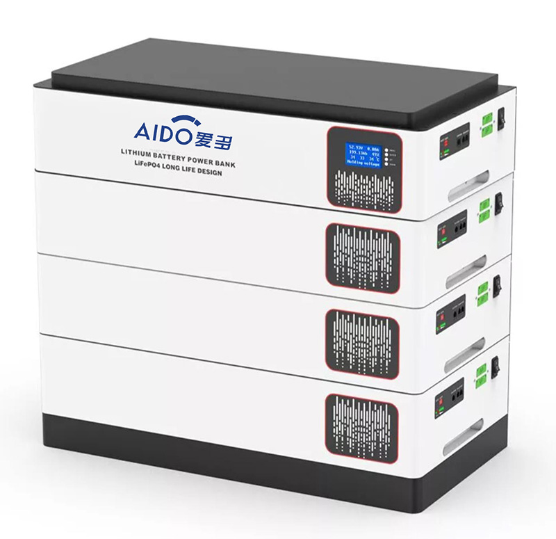 51.2V Lithium Battery System with Modular & Stacked Design 50A-400Ah